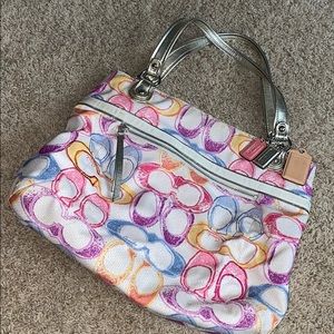 Colorful Large Coach Purse